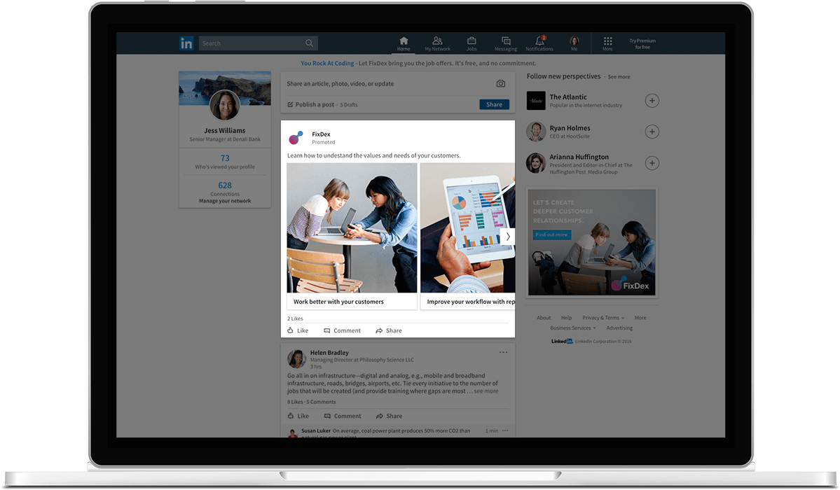 an example of a linkedin carousel ad