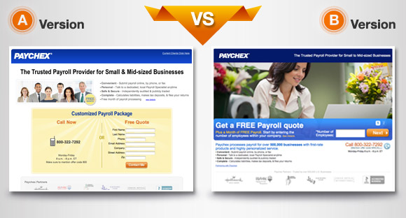 split testing long form and short form landing page form fields