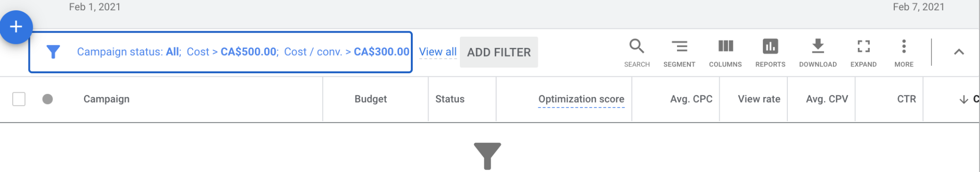 Setting Up Filters for Google Ads Script