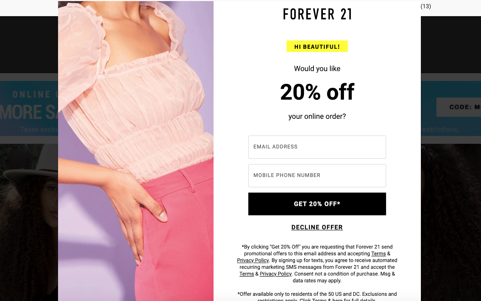 Forever 21 CTA