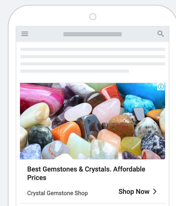 Crystal Gemstone Shop CTA Shop Now
