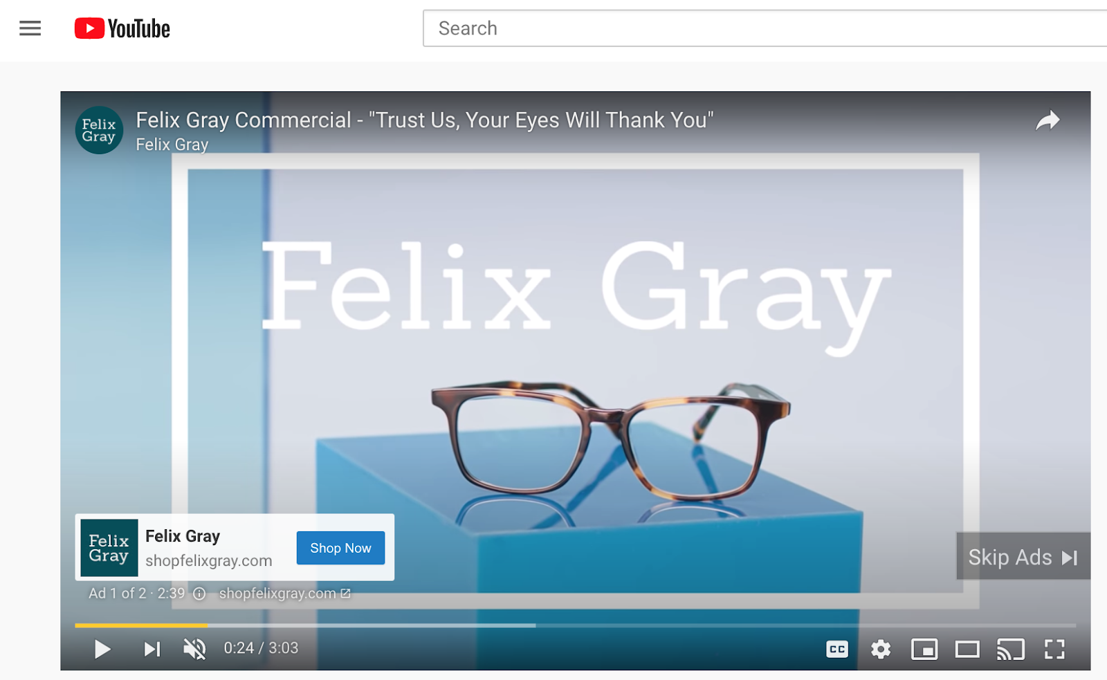 Felix Grey Youtube CTA Shop Now