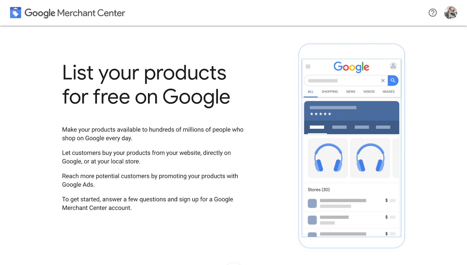 Getting started with Google Merchant Center