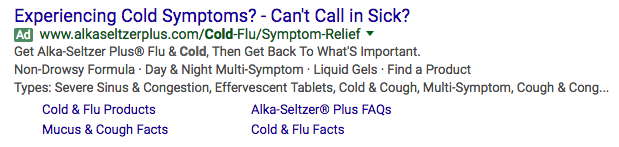 Alka seltzer plus ad