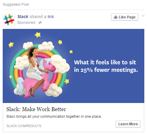 Slack ad creative