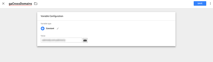 In the field, you’ll add your list of domains, separated by a comma with no spaces.