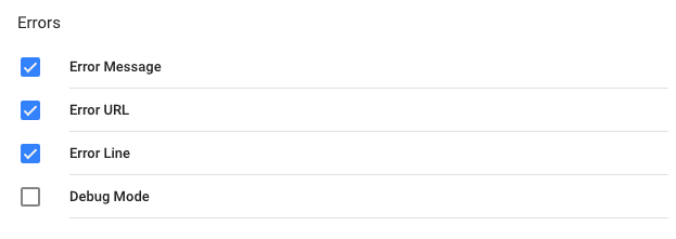 Choose the three Error Built-In Variables.