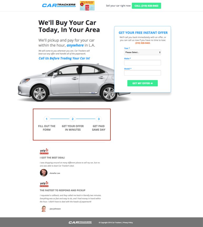 KlientBoost Landing Page Notes Benefits to Support the UVP