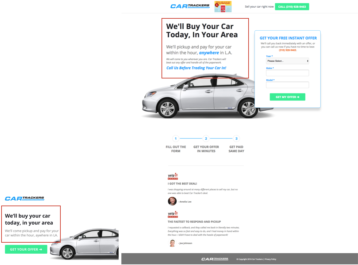 Match Your Ads to Respective Landing Pages
