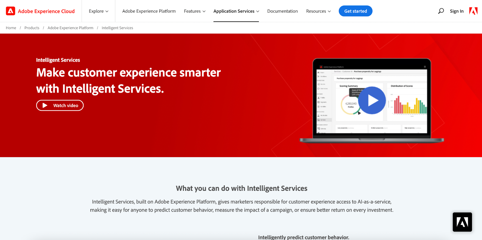 Adobe explainer video of their Intelligent Services product 