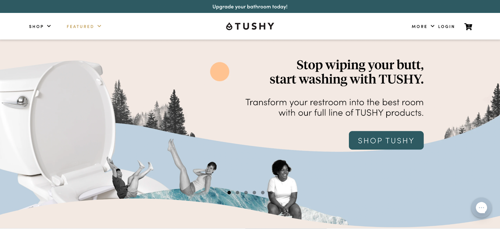 Tushy copywriting and graphics are shocking and wonderful. 