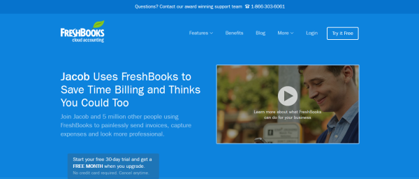 Freshbooks: Personalizing a landing page based on referrals creates immediate trust.