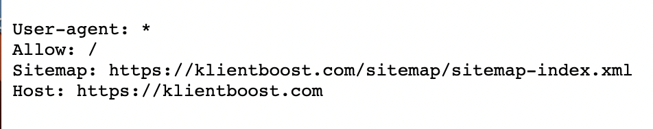 Klientboost’s site is indexable—hooray. 