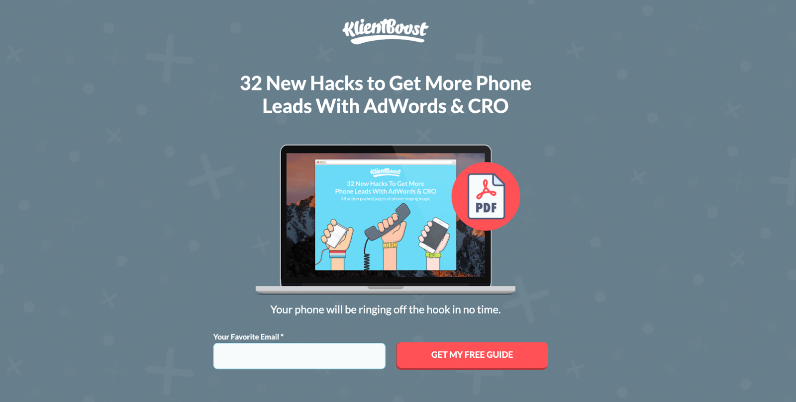 KlientBoost’s downloadable guide to more phone leads 