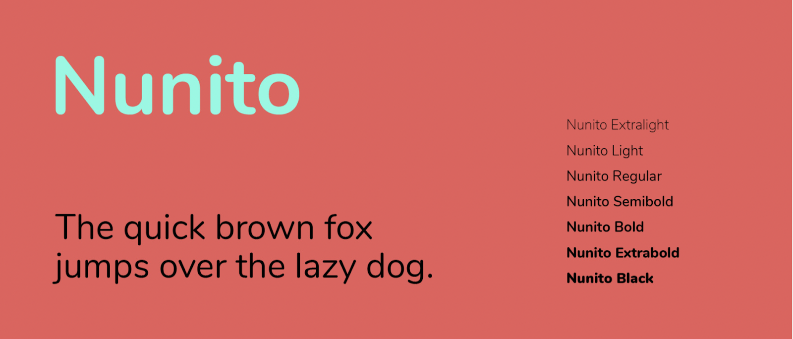 Nunito looks great at all sizes, especially small font sizes – source  