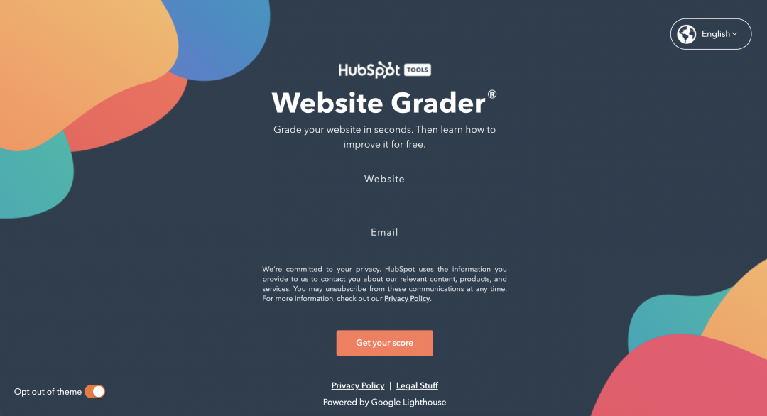 HubSpot Website Grader Tool