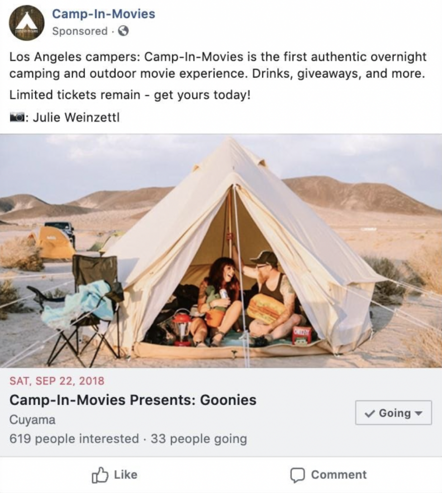 Facebook event ads