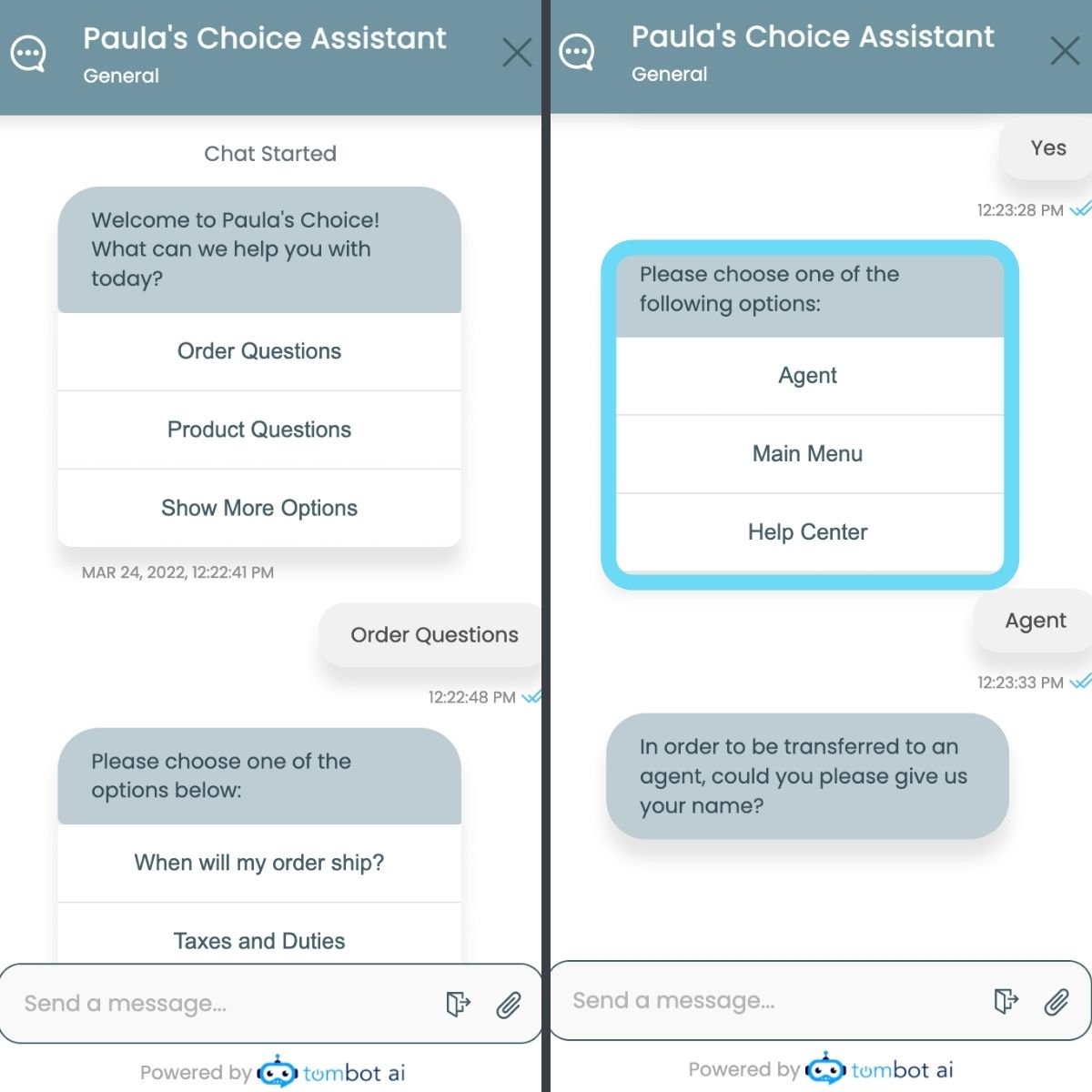 Paula's Choice chatbot