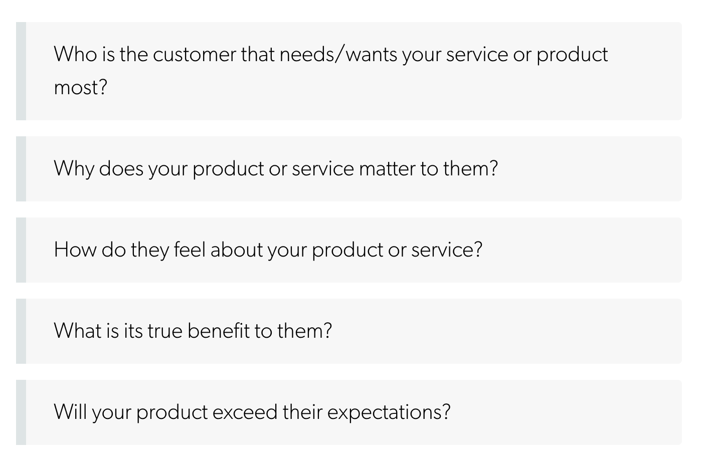 Define your customer