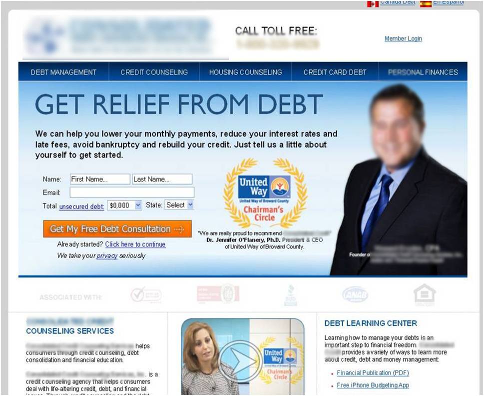 Relief from debt real person
