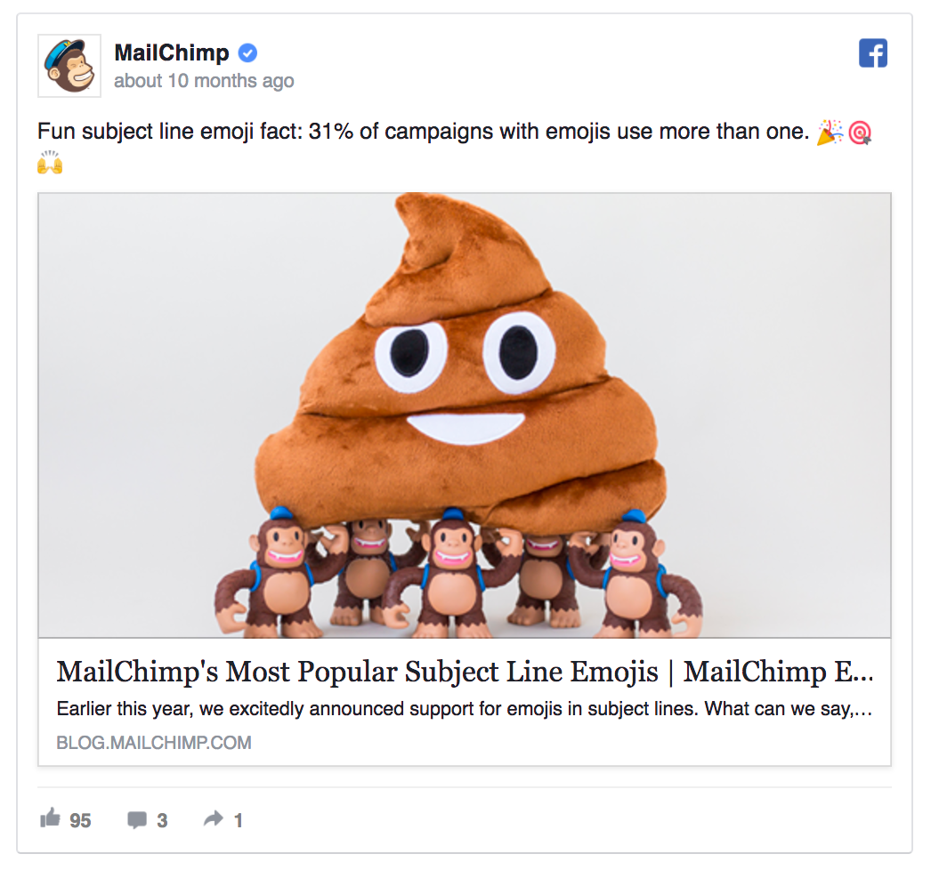 MailChimp Facebook ad