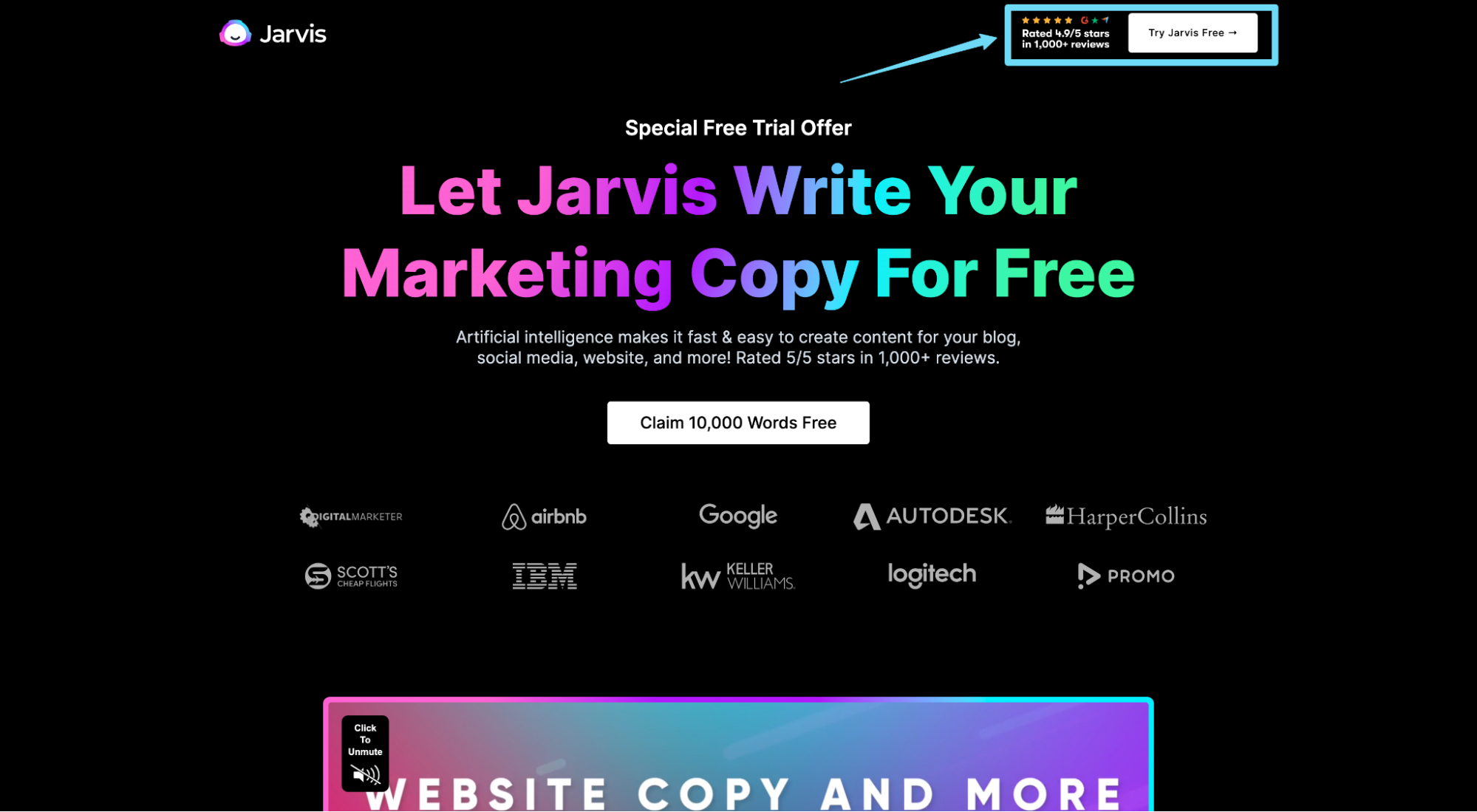 Jarvis’ click trigger social proof
