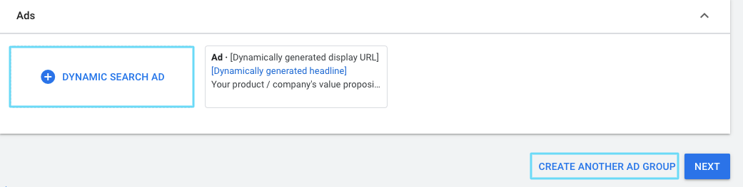Adding and editing Dynamic ad groups