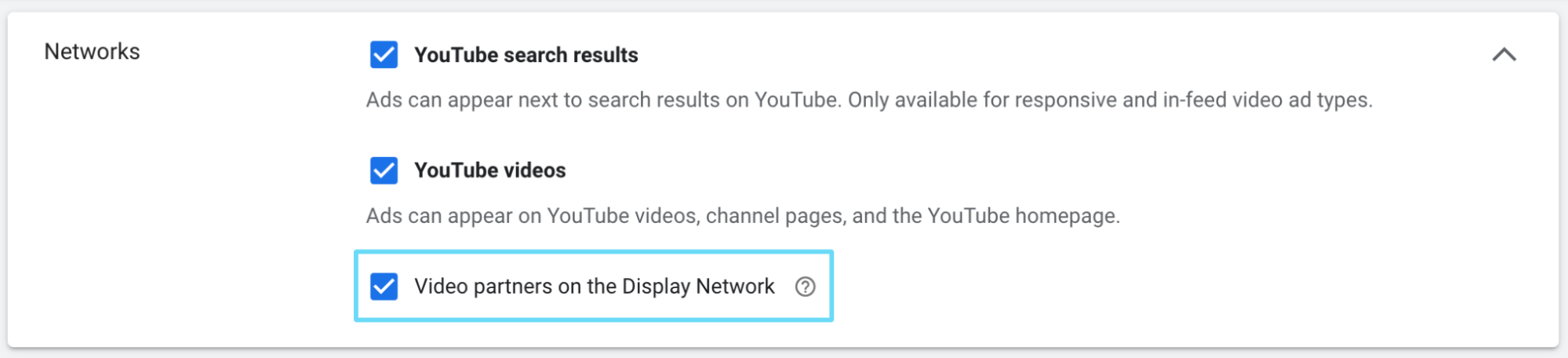 Video partners option