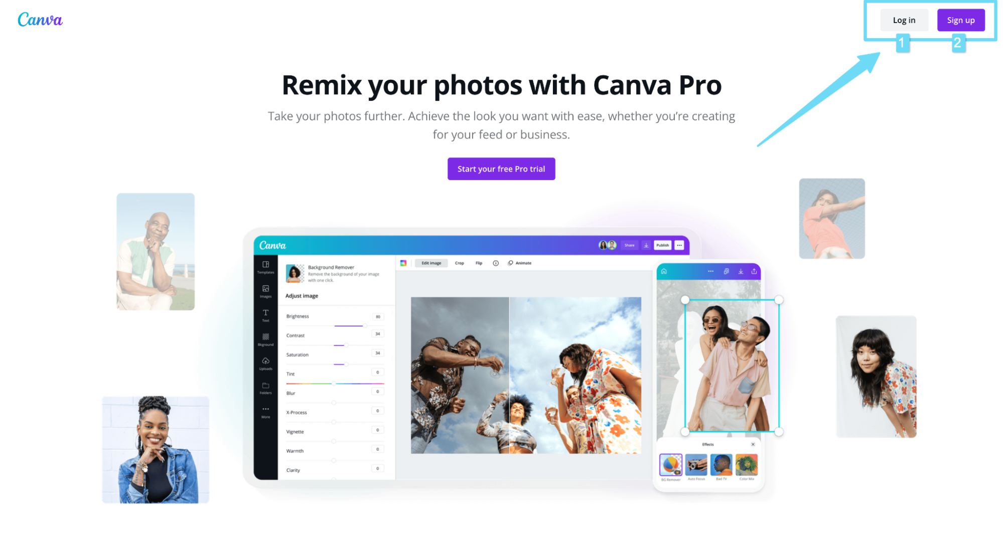 Canva login and free trial