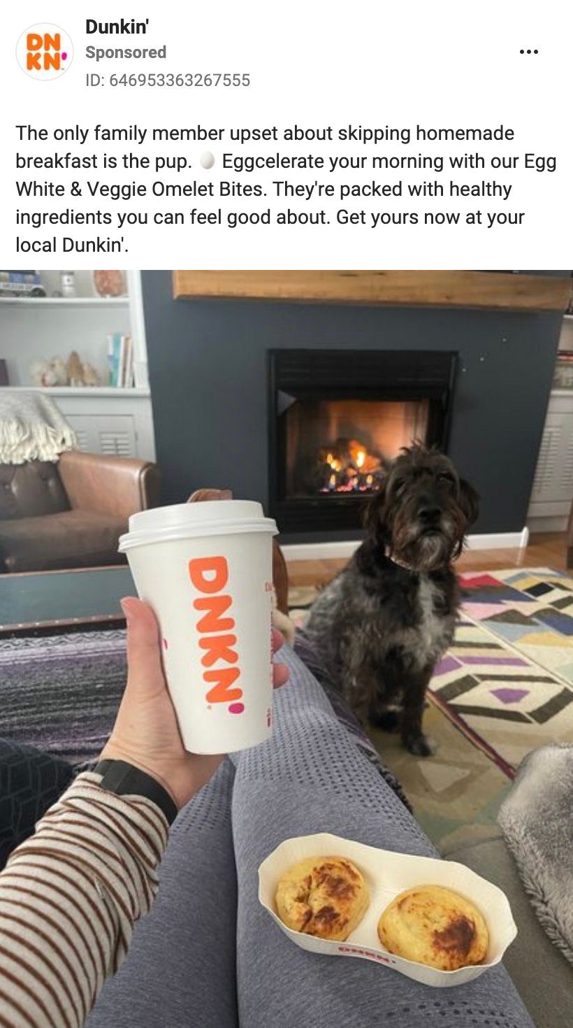 Dunkin' facebook ad