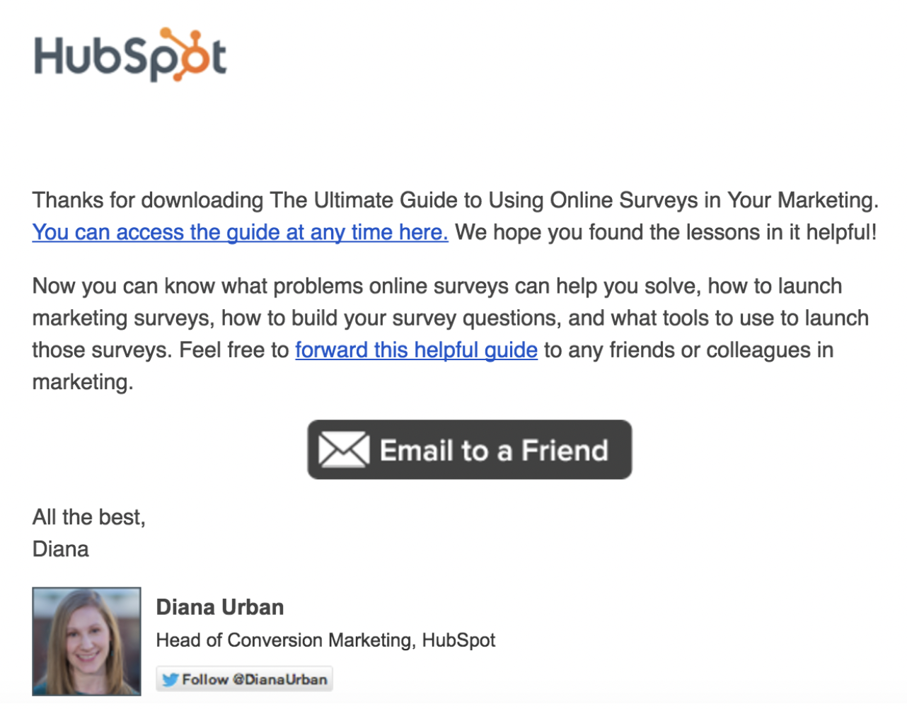 Hubspot referral button