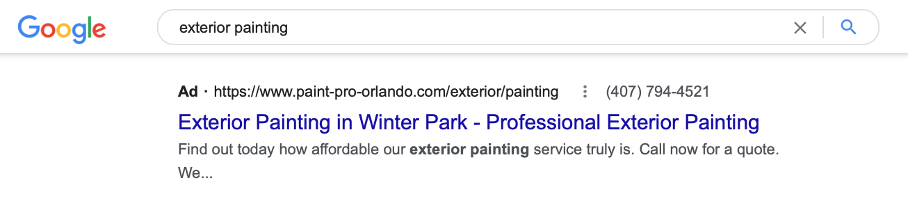 Google search exterior painting