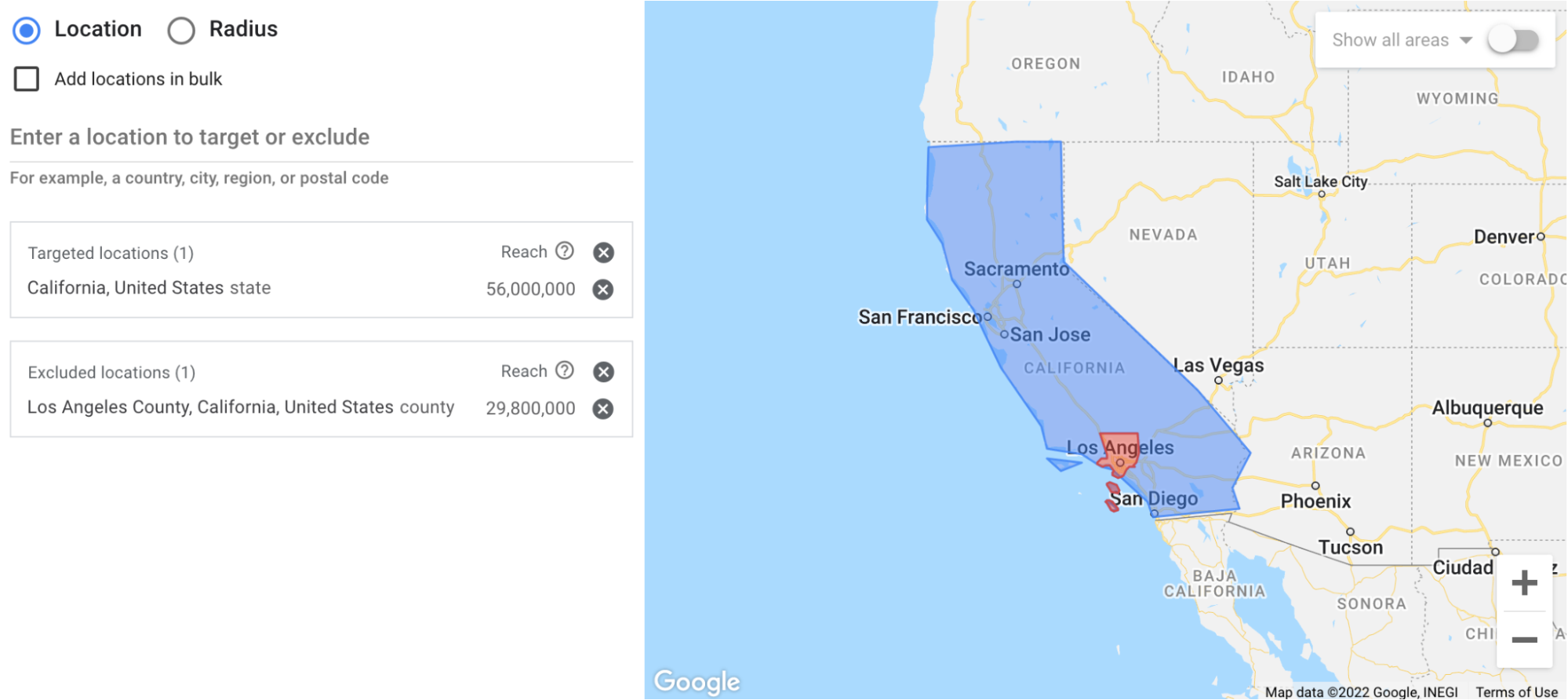 Exclude poor-performing areas