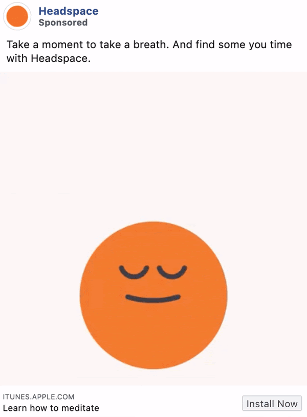 Headspace Facebook Ad Example
