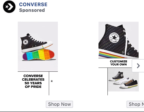 Converse Facebook Ad Example
