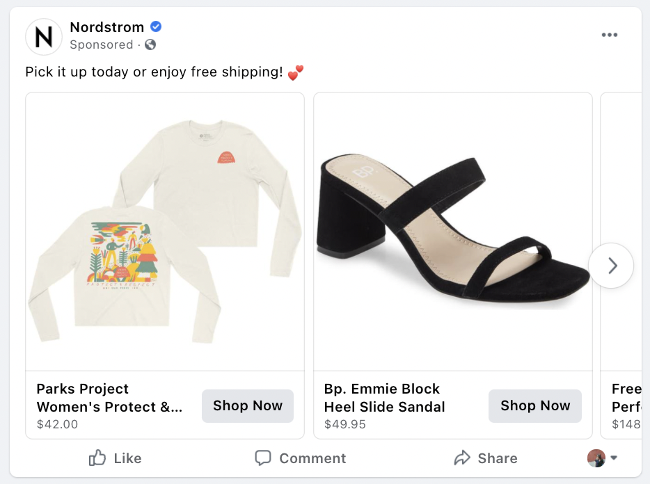 Facebook dynamic product ads