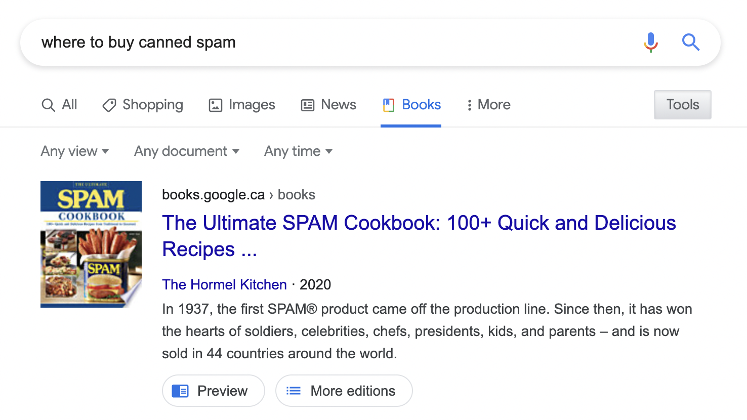 A cookbook from the Hormel Kitchen about how to cook spam for celebrities