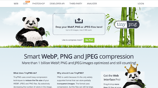 what is seo tinypng landing page