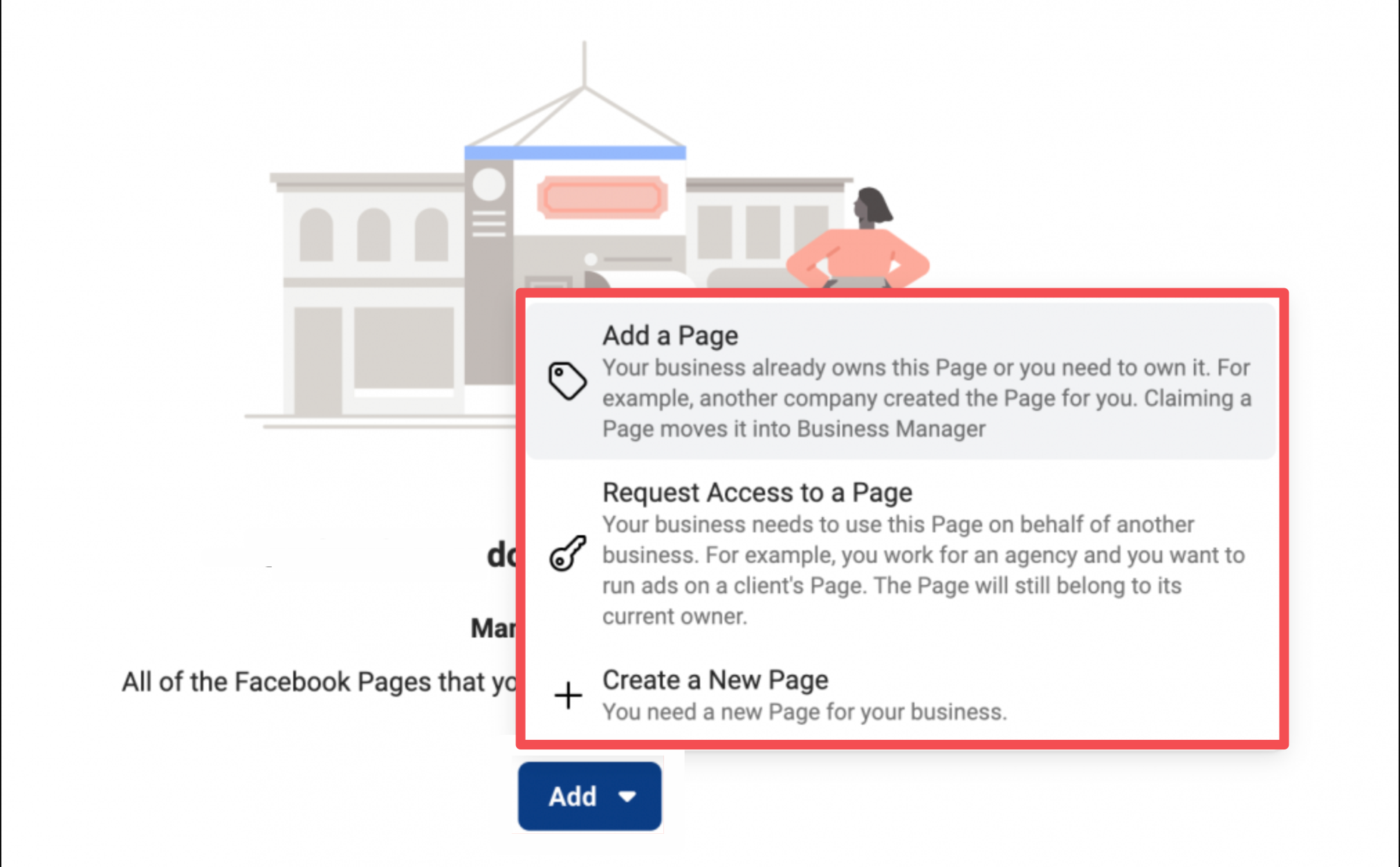 Facebook Business Manager clients business pages