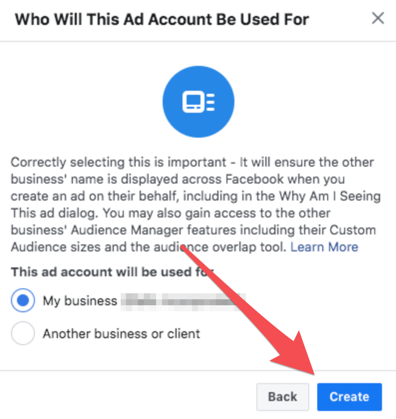 facebook business manager account be used for