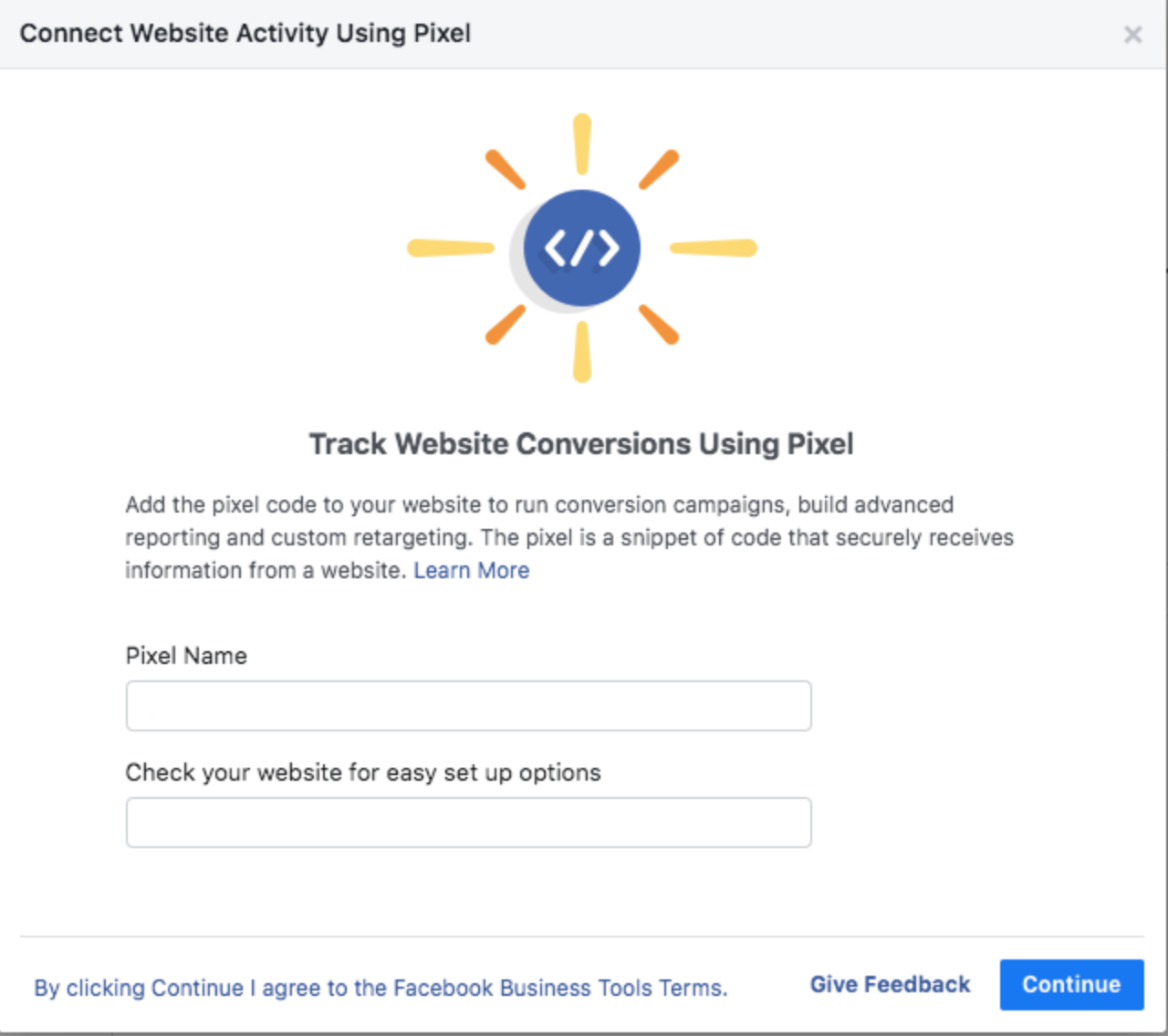 facebook business manager website activity pixel