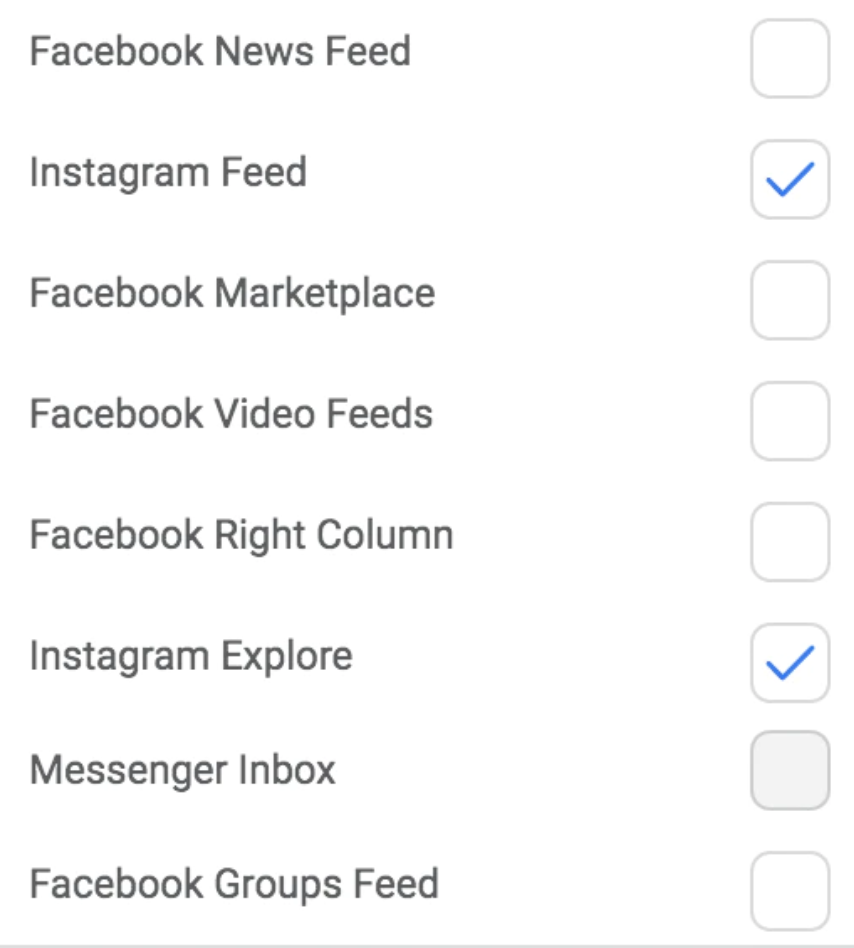 Instagram ads manual placement