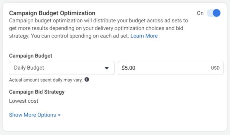 campaign budget optimization ads manager 