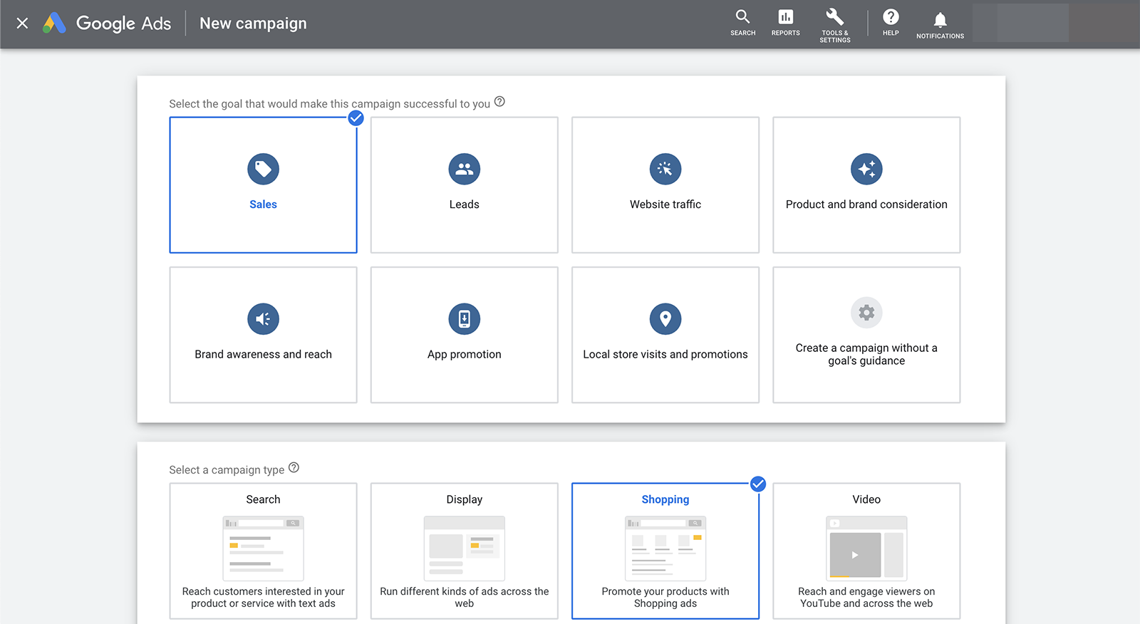 google ads shopping campaigns