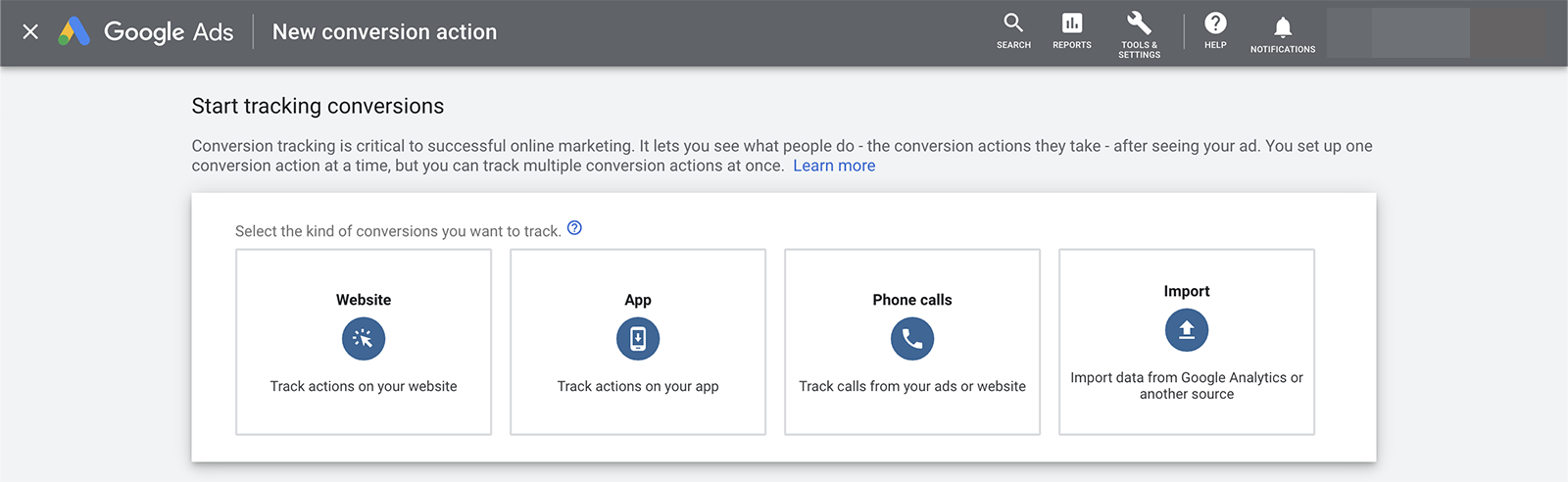 google ads track conversions