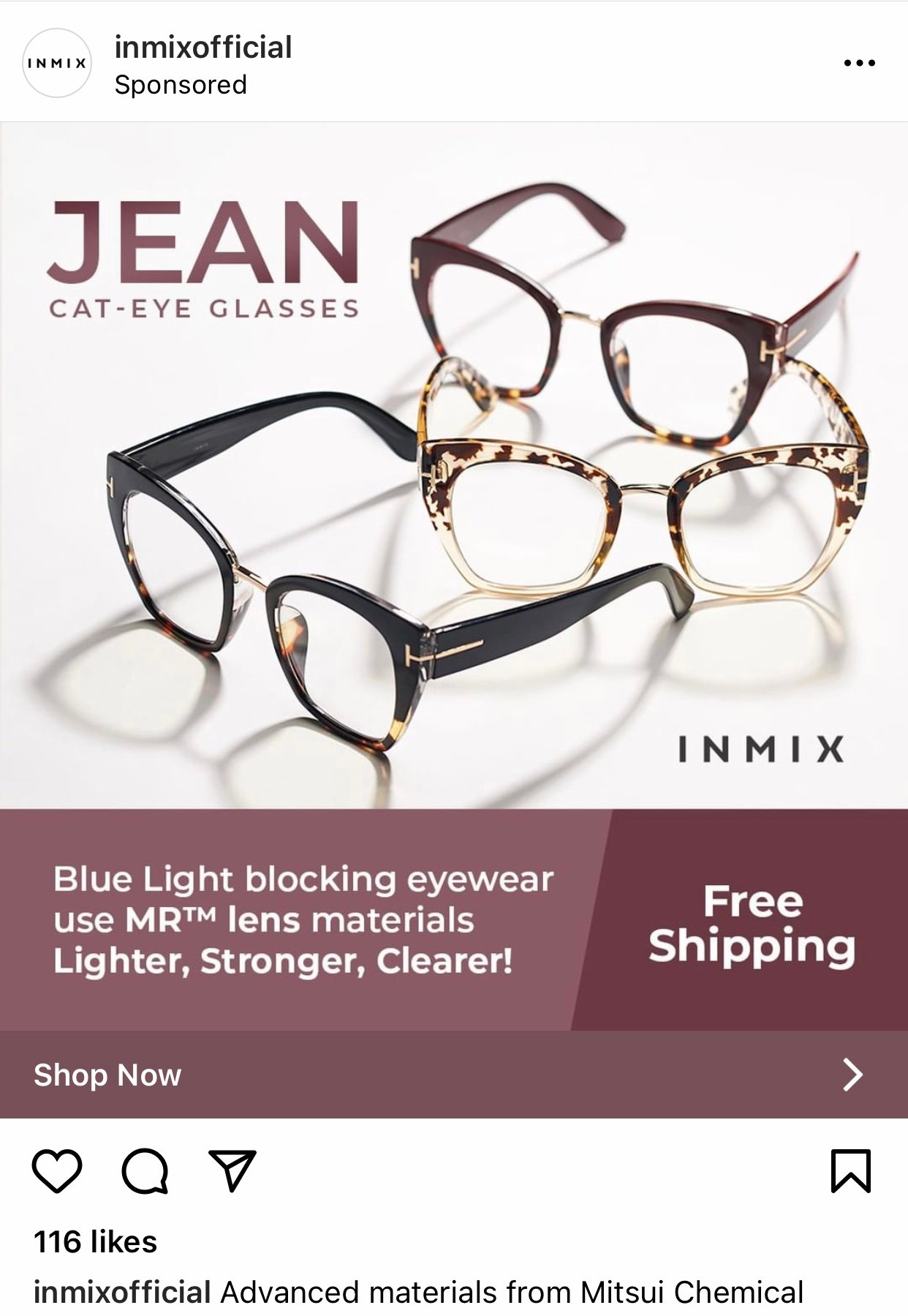 Instagram ads inmixofficial ad