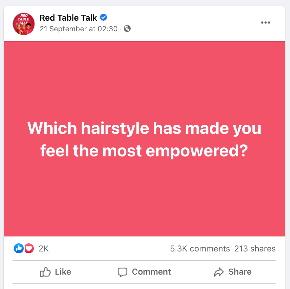 facebook marketing red table talk post 