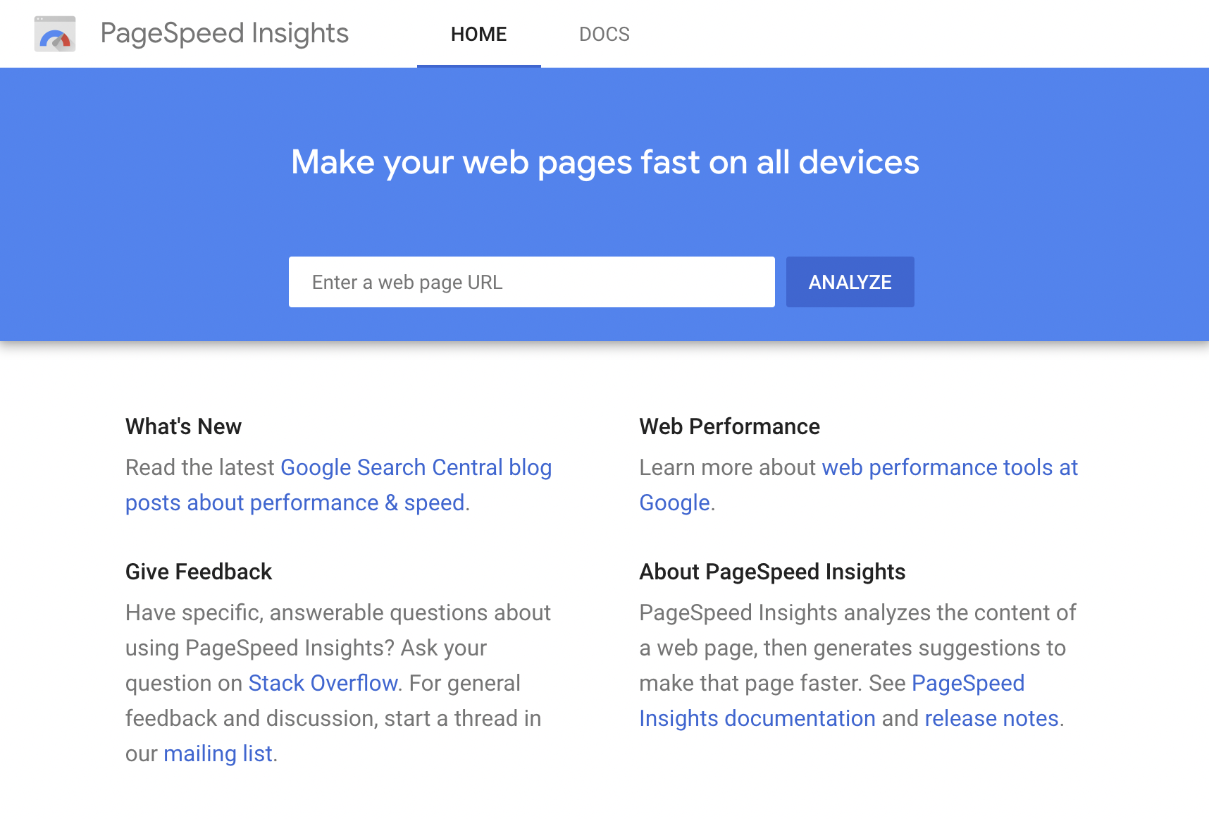 PageSpeed Insights