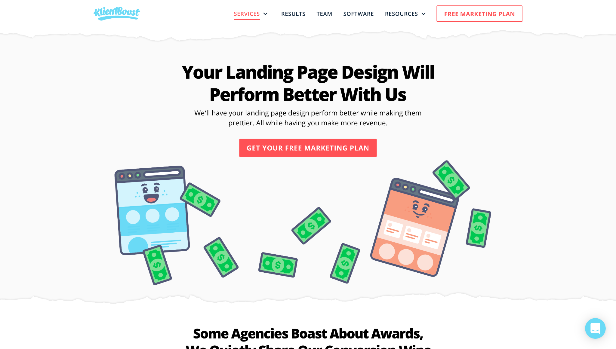 long tail keywords klientboost landing page