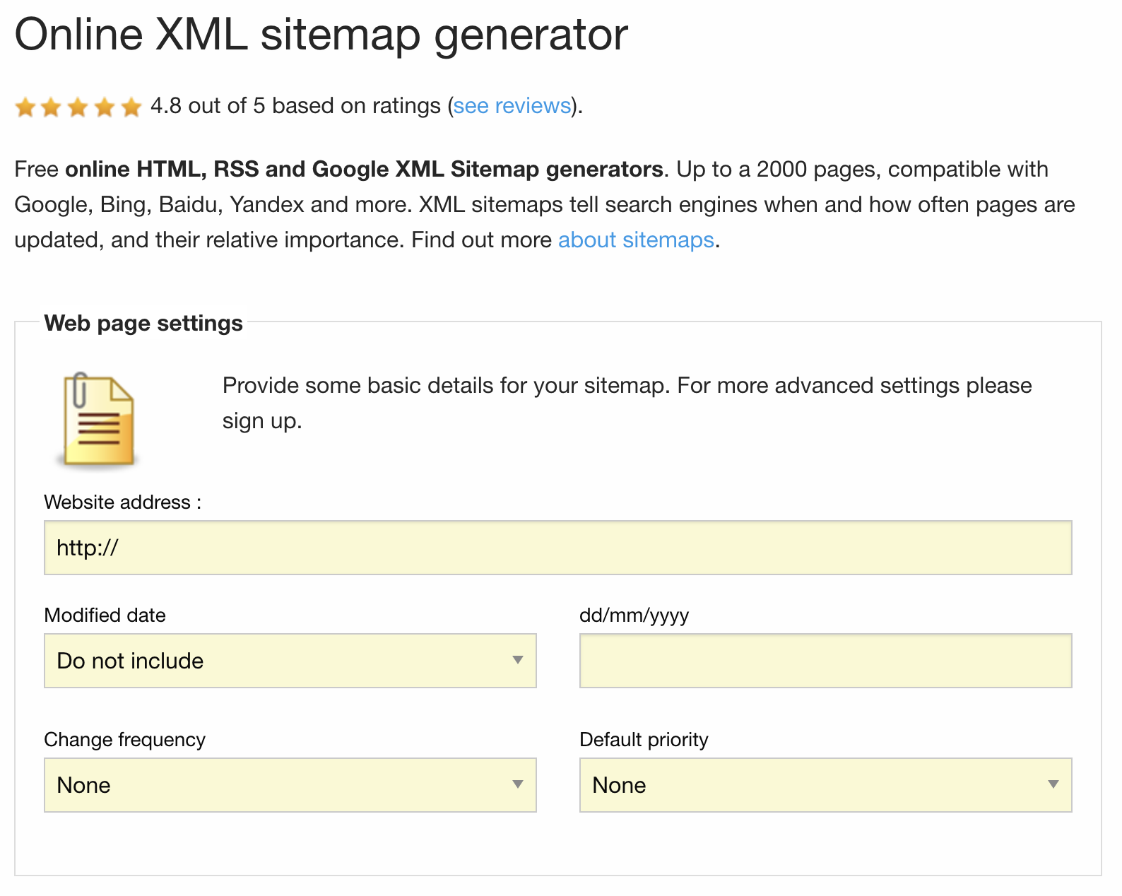 sitemap generator